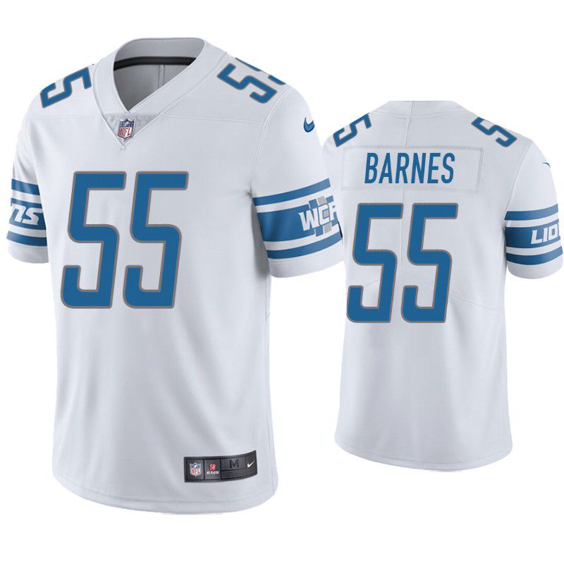Men Detroit Lions #55 Derrick Barnes Nike White Game Player NFL Jersey
